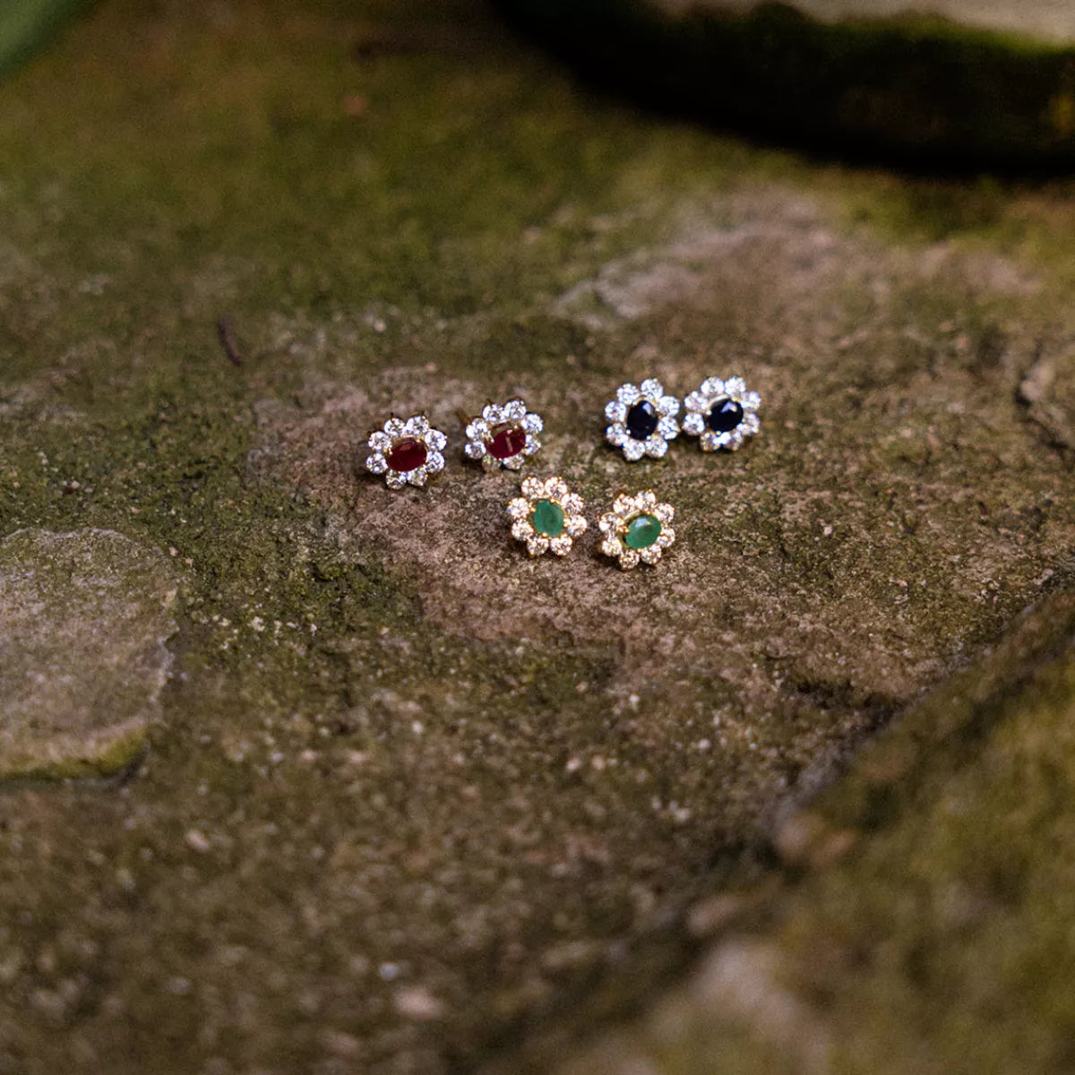 Pendientes Oro 18 Quilates Diana Esmeralda