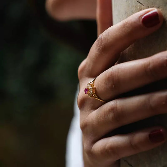 Anillo Oro 18 Quilates Rosette Diana Rubí