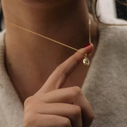 Colgante Oro 18 Quilates Ovale Briolette Topacio