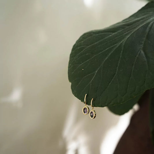 Pendientes Oro 18 Quilates Ovale Amatista Briolette