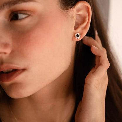 Pendientes Oro 18 Quilates Diana Zafiro