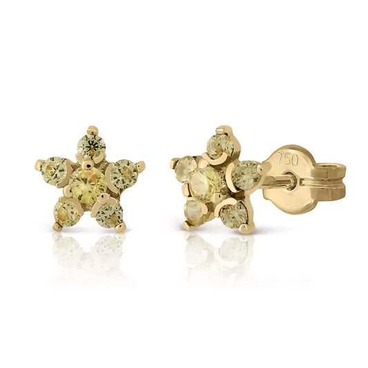 Pendientes Rosette Zirconita Citrino