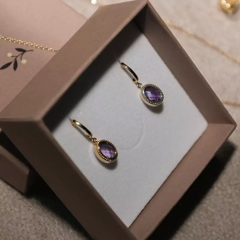 Pendientes Ovale Amatista Briolette