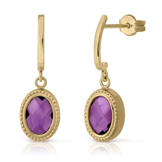 Pendientes Ovale Amatista Briolette