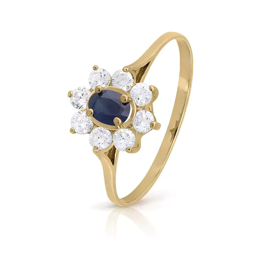 Anillo Rosette Diana Zafiro