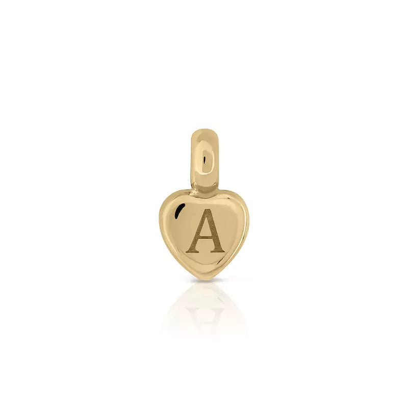 Colgante Corazón Oro 18K Inicial