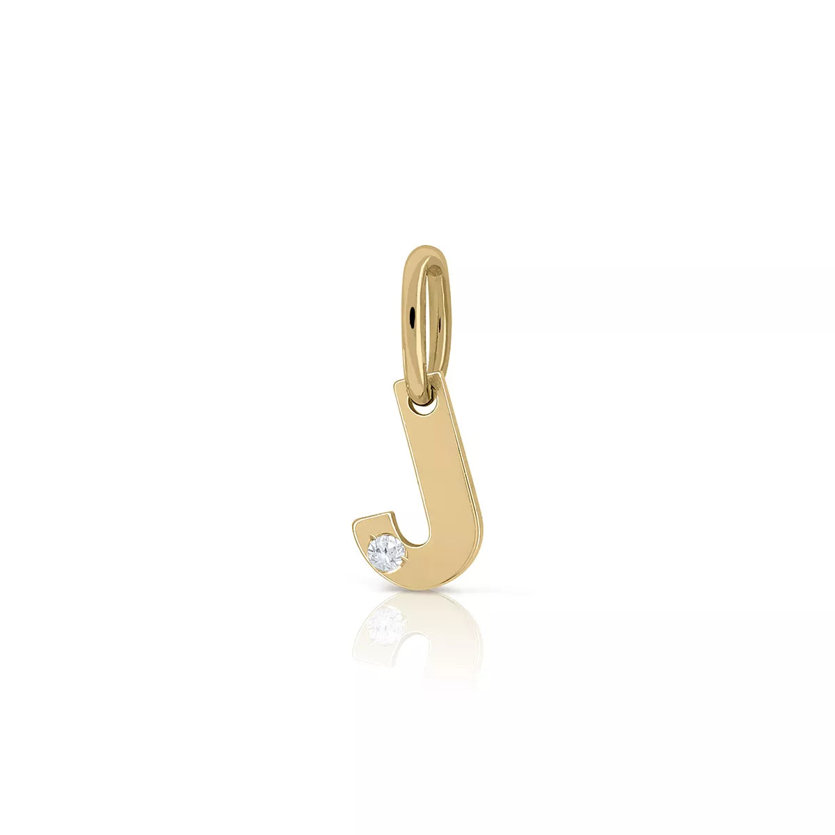 Colgante Inicial Oro 18K Con Brillante