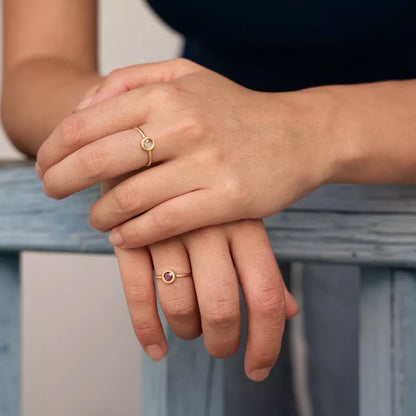 Anillo Oro 18 Quilates Liso Circum Amatista