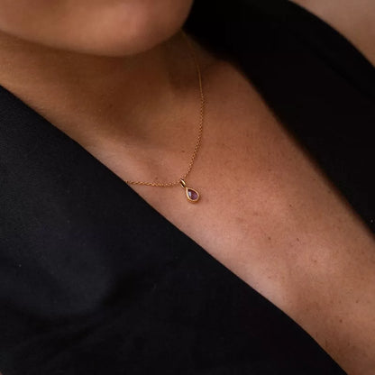 Colgante Oro 18 Quilates Pétalo Amatista