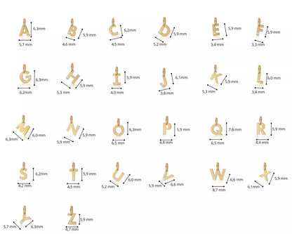 Colgante Inicial Oro 18K Con Brillante