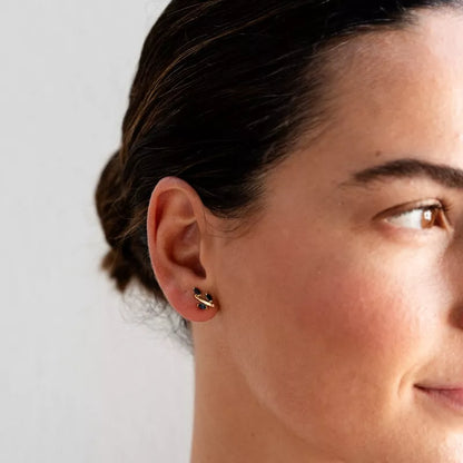 Pendientes Oro 18 Quilates Laurel Zafiro